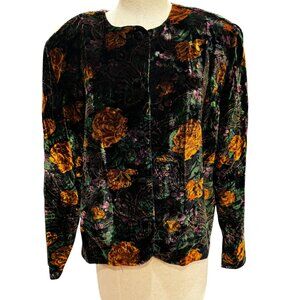 Vintage Maggie McNaughton Velvet Cropped Blazer – Size 22W